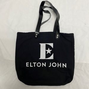 Elton John Black White Purple Cloth Bag